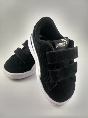 Black/White Infant Puma Kinder Fit Shoes Size UK 3= US 4 • £12.61