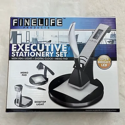 Finelife Executive Stationery Set Pen Light Digital Clock Memo Pad • $5