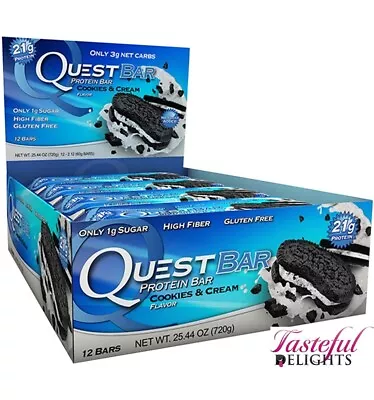 Quest Bar Cookies & Cream Bar 60g X 12 • $68.95