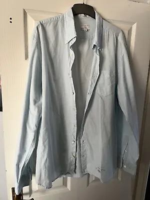 £24.99 • Buy GANT Rugger Light Blue Long Sleeve Button Up Top Pocket Shirt Size 2xl