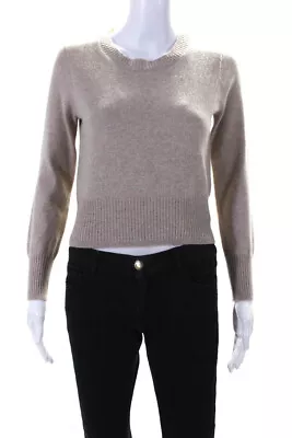 J Crew Womens Cashmere Crew Neck Long Sleeves Sweater Beige Size Extra Small • $42.69