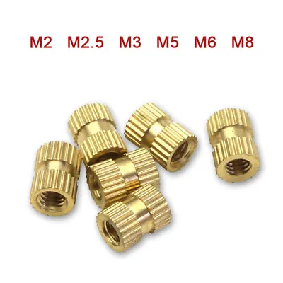M2 M2.5 M3 M6 M8 Brass Thread Inserts Nuts Knurl Nut Copper Insert With Plastic • $5.24