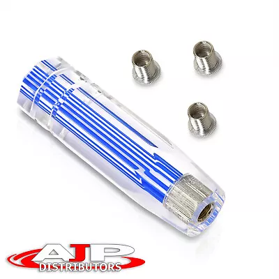 150mm 10X1.5mm Clear 3D Long Extended Shift Knob Lever Screw On Blue For Chevy • $17.99