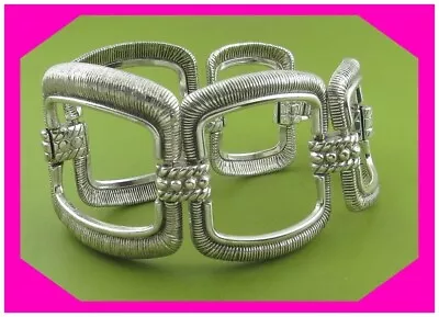 BRIGHTON RETRO GRADE Silver Retired UNIQUE BRACELET NWotag $54 • $29.69