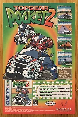 1999 Top Gear Pocket 2 Gameboy Color Vintage Print Ad/Poster Racing Game Art 90s • $14.99