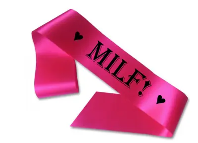 Baby Shower Novelty Hot Pink Milf! Sash Sashes Funny Fun Joke Mum To Be • £4.95