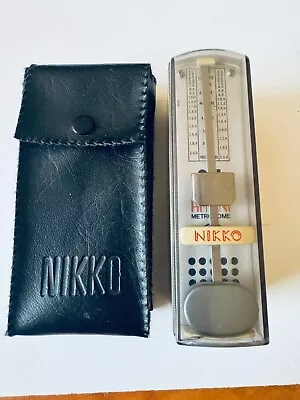 NIKKO Hi-Mini Pocket Metronome W/ Travel Case Japan Tested EUC Vintage • $36