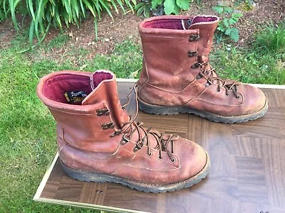 Vintage Danner Boots 10 D Mens Hunting Work Boots Brown Leather USA • $29.99