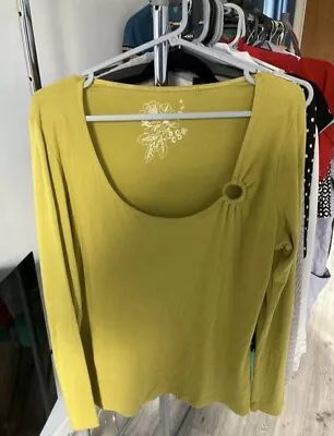 Mustard Long Sleeve Top Size 16 MODA • £2