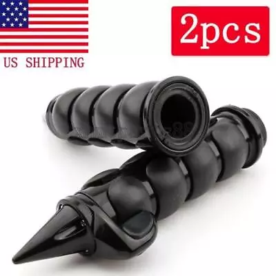 Black 1  Spike Bar Hand Grips For Yamaha V Star 950 650 1100 1300 Classic Custom • $33.43