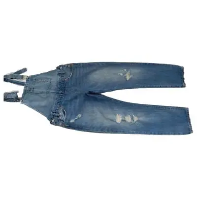 Levi Dungarees Overall Jeans Distressed Blue Size Small Waist 30 Leg 28 (Q2443) • £39.99