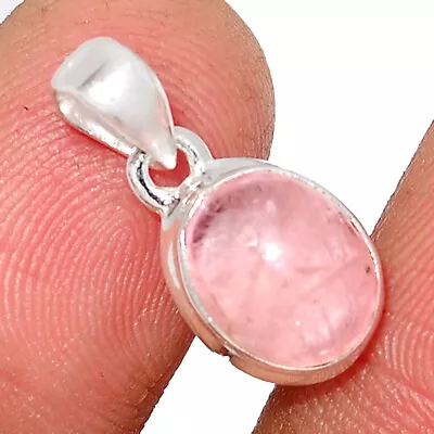 Natural Morganite - Madagascar 925 Silver Pendant Jewelry BP212841 • $16.99