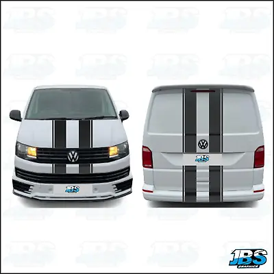 FITS VW Transporter T5 T6 Bonnet & Rear TAILGATE Stripes Vinyl Graphics Stickers • $55.52