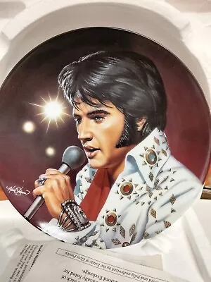 Elvis Presley   Las Vegas Live   Legend Las Vegas Live Delphi Porcelain Plate 8  • $0.99