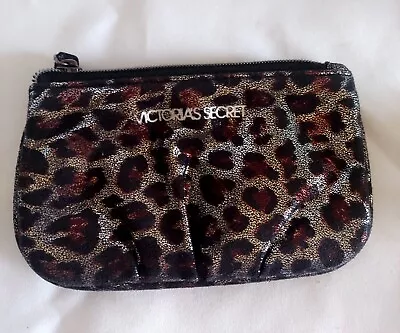 Victoria's Secret Coin Purse Leopard Print Silver Black Brown  • $12.50