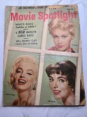 Vintage Movie Spotlight Magazine June 1956 *RARE* Marilyn Monroe Cover • $60