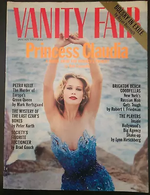 CLAUDIA SCHIFFER VANITY FAIR January 1993 Helmut Newton No Label B35:1298 • $13.56