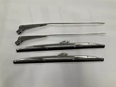 1960-1966 Chevy Gmc C10 C20 Truck Stainless Windshield Wiper Arms And Blades Kit • $74.95