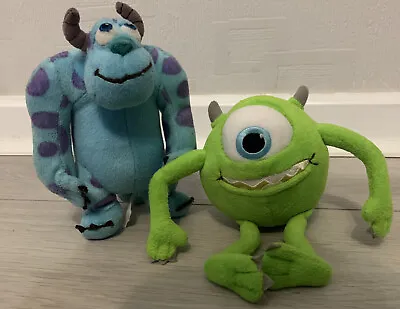 Disney Pixar Monsters Inc Mike And Sully Plush Green Blue Bundle X2 Soft Toys • £12.99