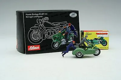 Schuco Piccolo / Zündapp KS 601 W/ Sidecar & 2 Figurines / Item # SHU05073  • $236