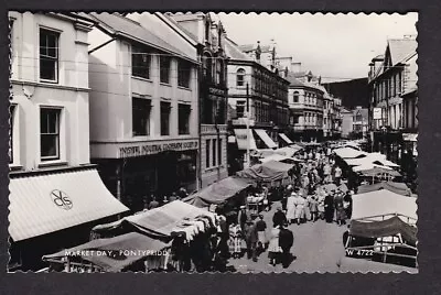 £9 • Buy Wales Glamorgan Rhondda Caerphilly PONTYPRIDD Market Day C1960s RPPC