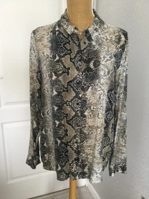 £2.99 • Buy Ladies Snakeskin Pattern Shirt Size 14