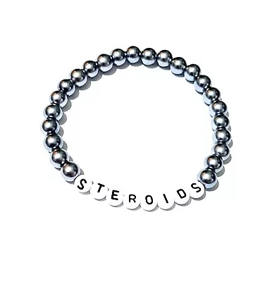 Medical Alert Bracelet Warning Emergency 8mm Silver Pearl Glass Beads REDUCED • £5.99