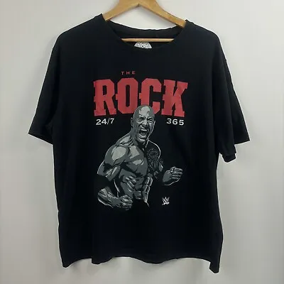 WWE Wrestling The Rock Black T-Shirt Youth Size XL Dwayne Johnson • $22.95