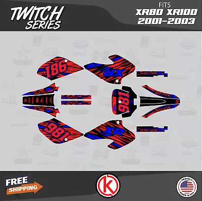 Graphics Kit For HONDA XR80 XR100 (2001-2003)  Twitch Series - Red Blue • $59.99