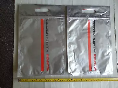 2 X Vodafone McLAREN MERCEDES Clothing CARRIER BAGS F1 Formula 1 • £4.99