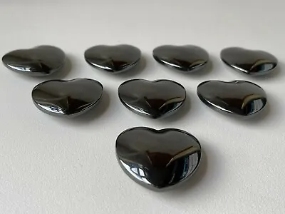 Grade A++ Large Hematite Heart 1.75  Hematite Puffy Heart Wholesale Lot • $9.95