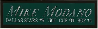 MIKE MODANO DALLAS STARS NAMEPLATE FOR YOUR AUTOGRAPHED Signed HOCKEY JERSEY • $14