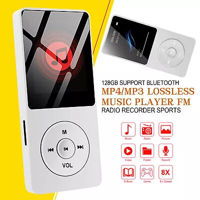 128GB Support Bluetooth MP4/MP3 Lossless Music Player FM Radio Recorder Sport • $11.59