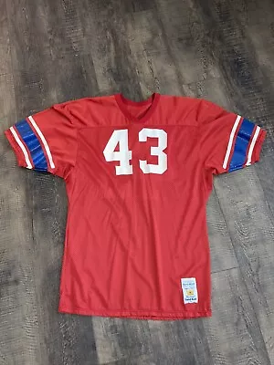 Vintage MacGregor Football Sand Knit Red Blue White 70’s/80’s Jersey Size L SALE • $24.99