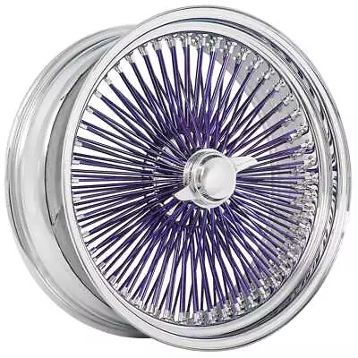 20 22  La Wire Wheels Standard 150-spoke Straight Lace Chrome/purple Spoke (p42) • $3089