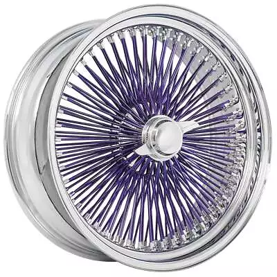 20 22  La Wire Wheels Standard 150-spoke Straight Lace Chrome/purple Spoke (p63) • $3159