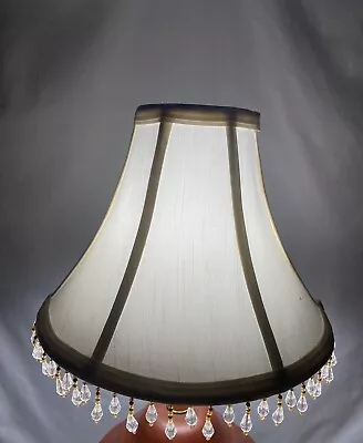 Vintage Small Beaded White Bell Lampshade Lamp Shade #44 READ • $27.65