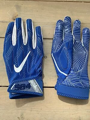 Men's Nike Super Bad Football Gloves Royal Blue Size L • $18