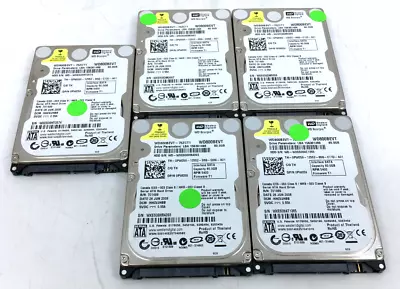 Lot Of 5 Western Digital WD800BEVT 80GB 5400 RPM SATA 2.5  Hard Drive 09W059 • $24.95