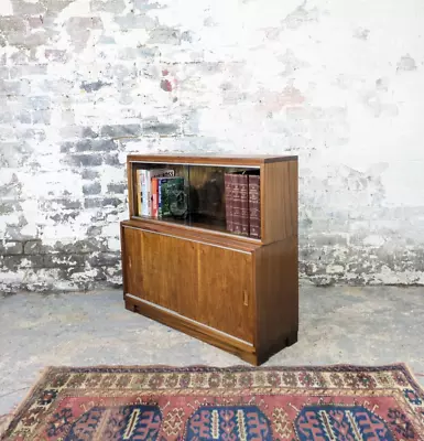 Vintage Mid Century 1950's MINTY Sectional Glazed Barristers Bookcase DELIVERY • £110