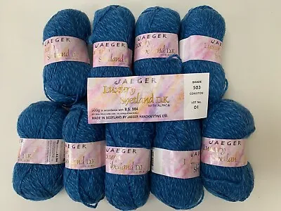 9 X 50g Balls Jaeger 85% Shetland 15% Alpaca Luxury DK Knitting Yarn • £45