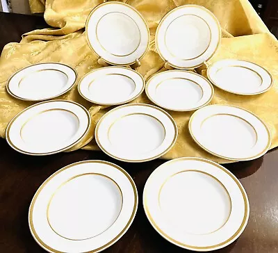 11 Available Minton Tiffany & Co Gilt Banded Soup Bowls G8338 • $23