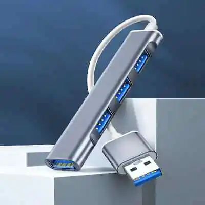 $7.99 • Buy USB C HUB High Speed 4 Port Multi Splitter Adapter Slim Compact Expansion