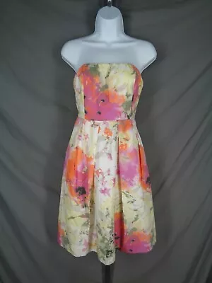 J Crew Factory Floral Strapless Dress Size 4 New • $19.97