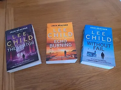 £10 • Buy Lee Child The Visitor,Echo Burning & Without Fail Paperback Books 