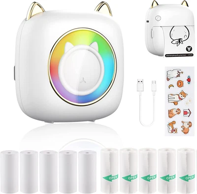 $62.55 • Buy Mini Printer Portable, Bluetooth Pocket Thermal Sticker Printer With 10 Rolls Th