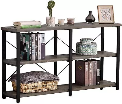 Foyer Table For Entryway Rustic Long Console Table For Living Room 3-Tier • $201.24