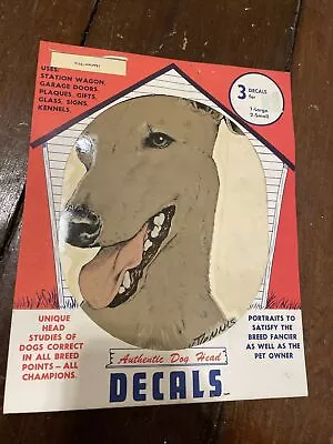 Vintage Authentic Dog Head Decals Whippet 9156  • $10