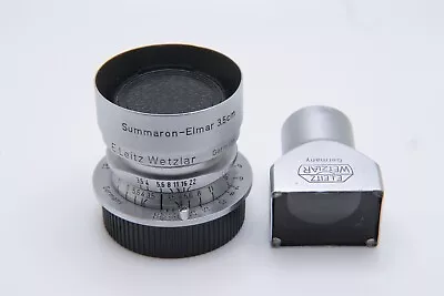 [Ex+] Leica Summaron 3.5cm F3.5 LTM Lens + Leica FOOKH Hood + Leica SBLOO Finder • $899