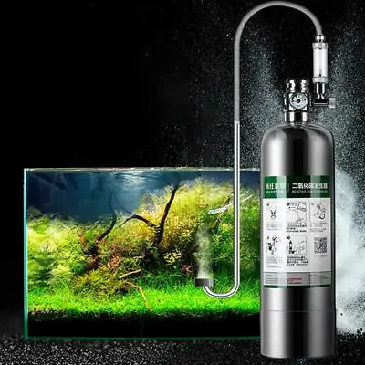 Aquarium Plants Cylinder CO2 Generator System Kit Carbon Dioxide Reactor Set • £38.15